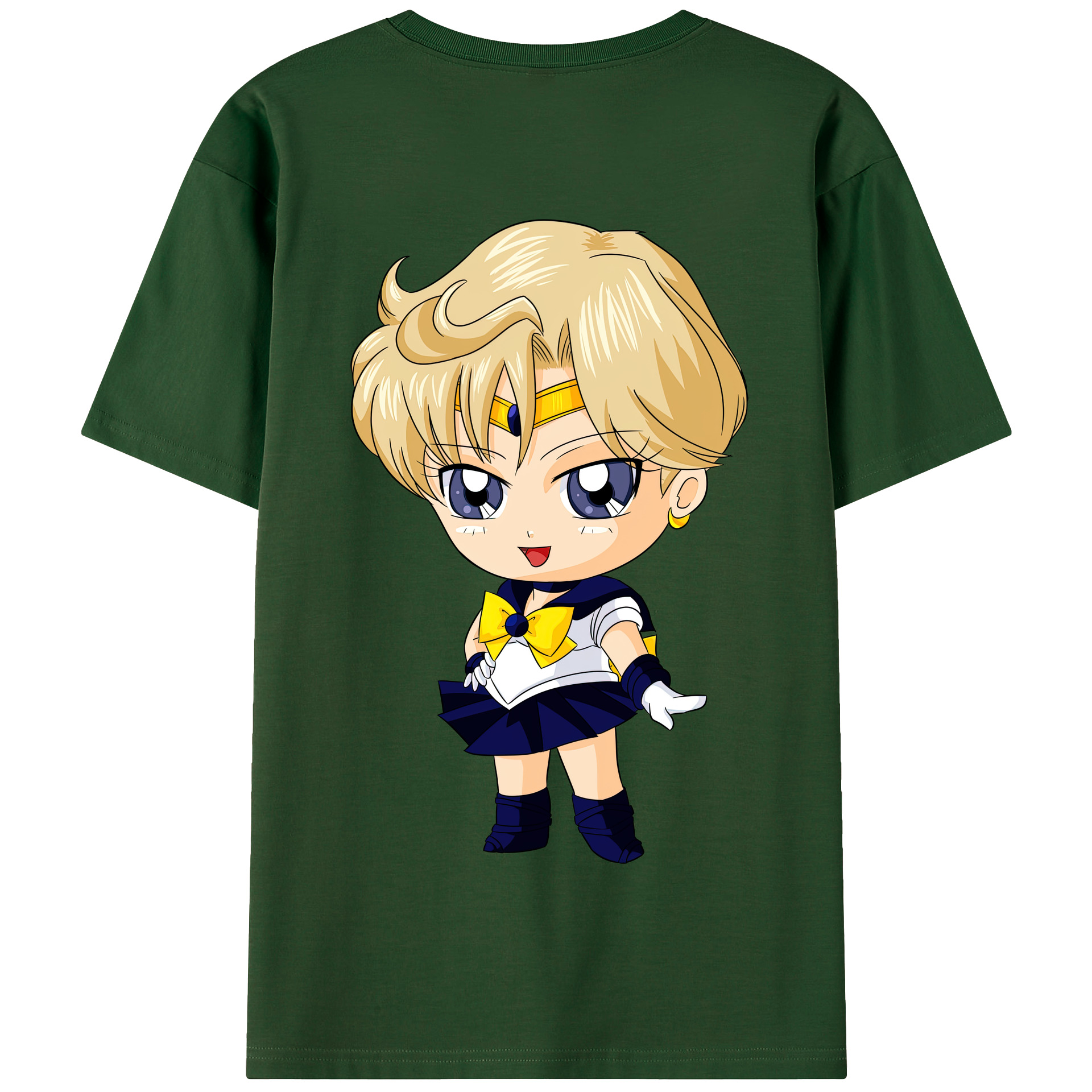 （画像用） 美少女戦士セーラームーン 天王はるか Sailor Moon Tenoh Haruka 綿100％半袖Tシャツ（背面プリント）